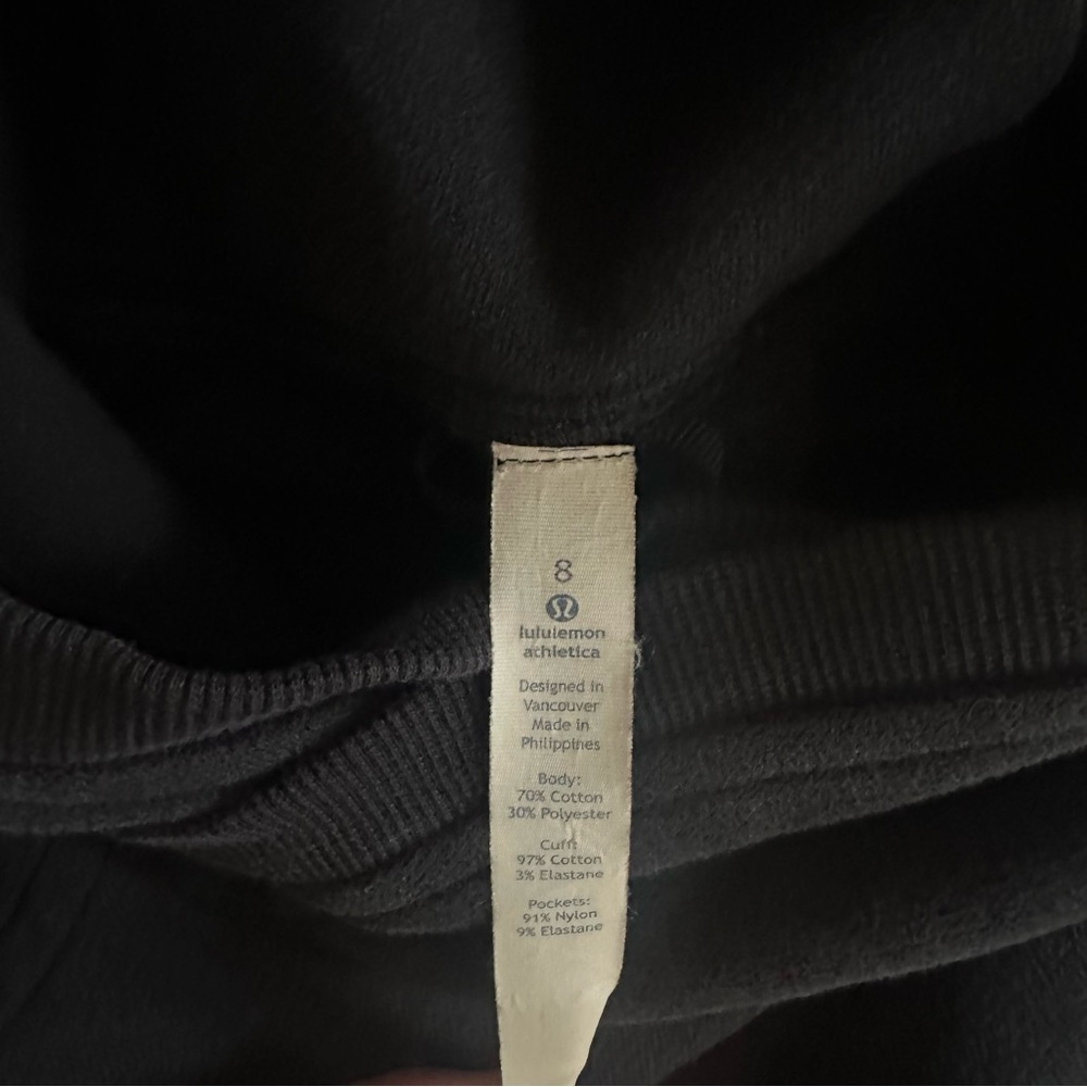 Lululemon Black Hoodie Sweater size 8 - Picture 4 of 7